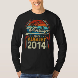 Vintager August 2014 8 Jahre Angeln 8. Geburtstag T-Shirt