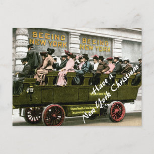 Vintager Ausflug-Bus in NYC Weihnachten