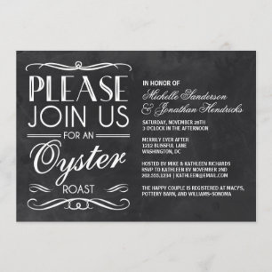 Vintager Austernroast Einladung