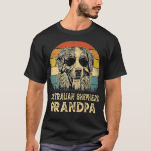 Vintager Australischer Schäferhund Großvater Hunde T-Shirt