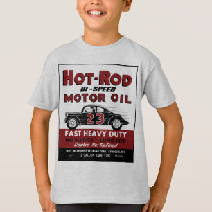 Vintager Auto-Bewegungsöl-Blechdoseentwurf T-Shirt