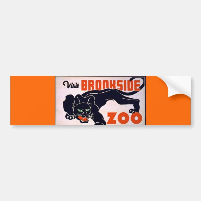 Vintager Autoaufkleber des schwarzen Panthers (Vorne)