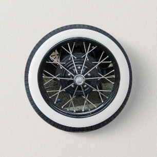 Vintager Autoreifen Button