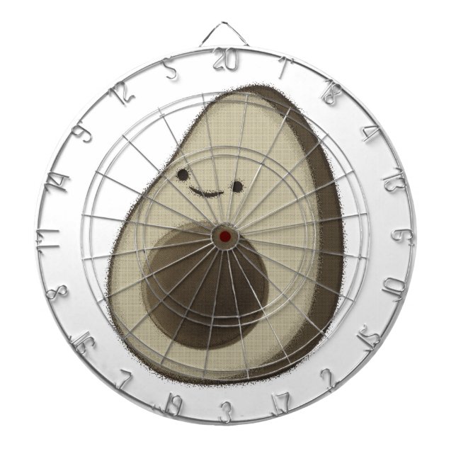 Vintager Avocado Zeichnend Dartscheibe (vorne)