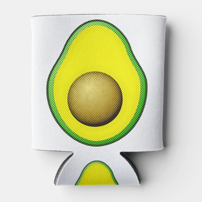 Vintager Avocado Zeichnend Dosenkühler (Vorderseite)