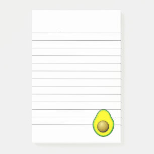 Vintager Avocado Zeichnend Lined Post-it Klebezettel