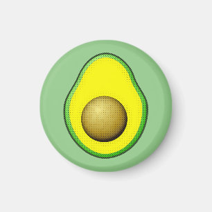 Vintager Avocado Zeichnend Magnet