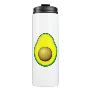 Vintager Avocado Zeichnend Thermosbecher