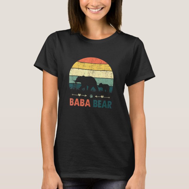 Vintager Baba Bear Wildling Vathers Day T-Shirt (Vorderseite)