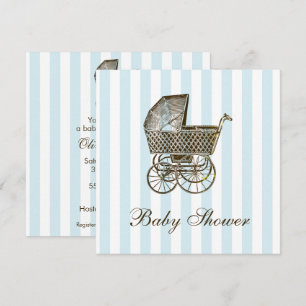 VINTAGER BABY PRAM  BABY SHOWER EINLADUNG