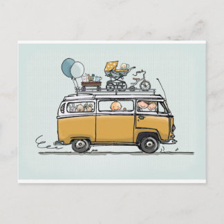Vintager Babybus Postkarte