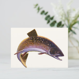 Vintager Bachforellenfisch, Sportfischer