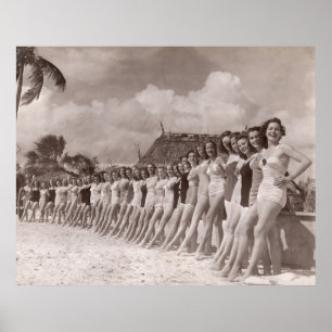 Vintager badenAnzugs-Plakat-Druck - 1780018.jpg Poster