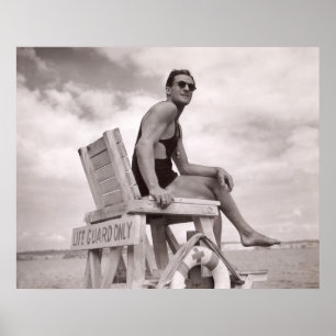 Vintager badenAnzugs-Plakat-Druck - 1780088.jpg Poster