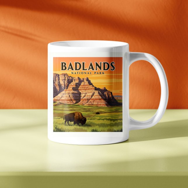 Vintager Badlands-Nationalpark Kaffeetasse (Von Creator hochgeladen)