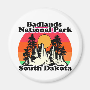 Vintager Badlands-Nationalpark Magnet