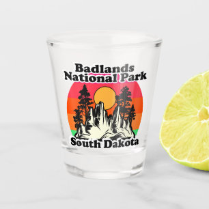 Vintager Badlands-Nationalpark Schnapsglas