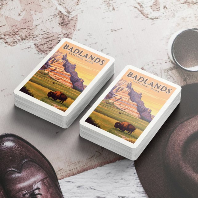 Vintager Badlands-Nationalpark Spielkarten (Von Creator hochgeladen)
