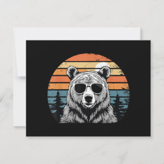 Vintager Bär mit Sonnenbrille