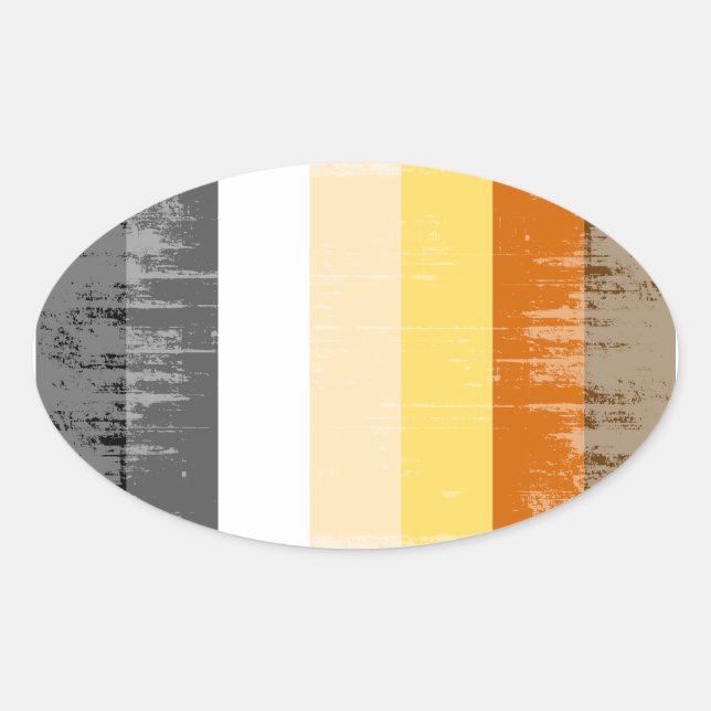 Vintager Bärenstolz Ovaler Aufkleber (Vorderseite)