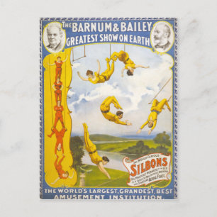 Vintager Barnum und Bailey Circus Postkarte