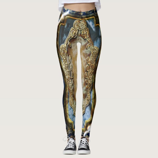 Vintager barocker Chicstrudelfall Leggings (Vorderseite)