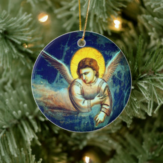 Vintager Barockgel Keramik Ornament