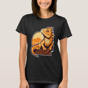 Vintager Bartdrache, Minimalistisch Bärdie T-Shirt