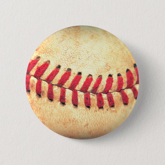 Vintager Basebalball Button (Vorderseite)