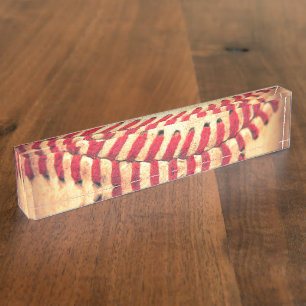 Vintager Basebalball Namensplakette