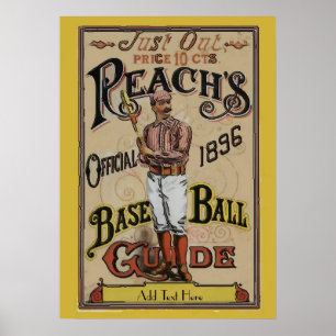 Vintager Baseball 1886 Text hinzufügen Poster