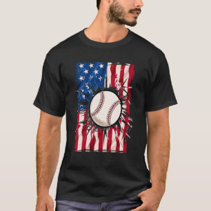 Vintager Baseball 4. Juli Männer US-amerikanische T-Shirt