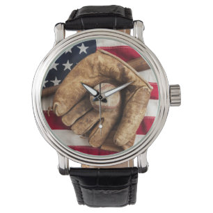 Vintager Baseball Armbanduhr