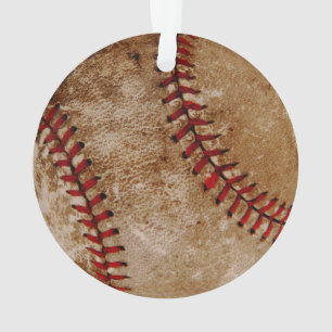 Vintager Baseball-Ball-Rot- und Weißsport Ornament