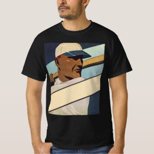 Vintager Baseball-Basketball, Stilkunst T-Shirt