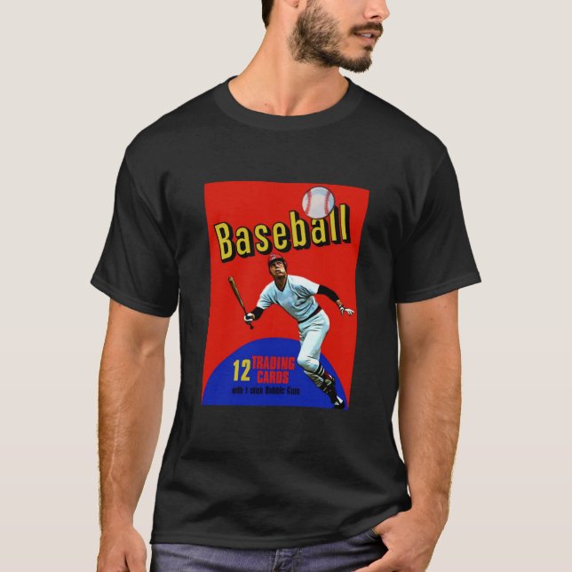 Vintager Baseball-Handels-Karten-Wachs-Satz T-Shirt (Vorderseite)