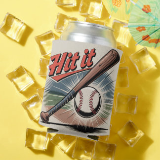 Vintager Baseball "Hit It" Retro Sports Dosenkühler