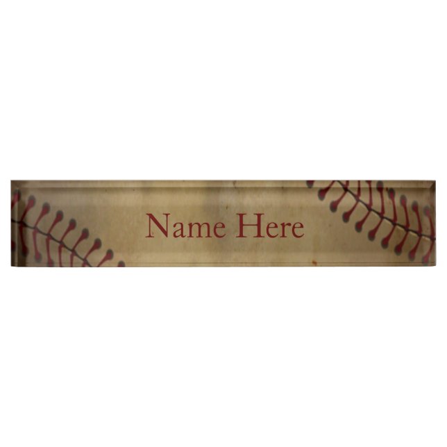 Vintager Baseball Namensplakette (Vorderseite)