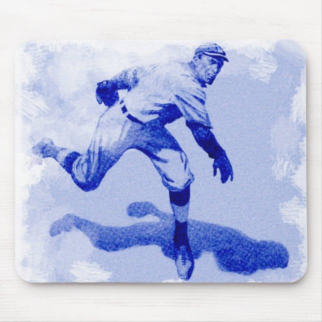 Vintager Baseball-Pitcher-Mauspad Mousepad (Vorne)