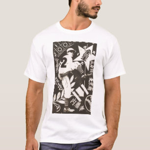 Vintager Baseball-Player T-Shirt