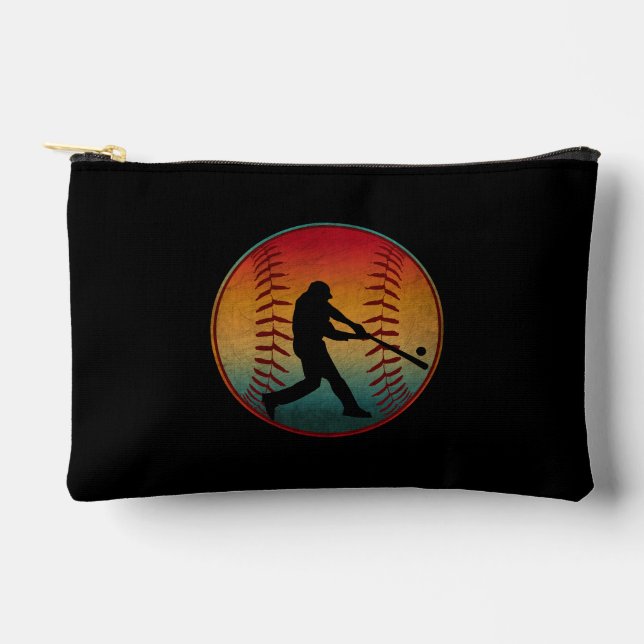 Vintager Baseball-Player Zubehörtasche (Vorderseite)