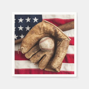 Vintager Baseball Serviette