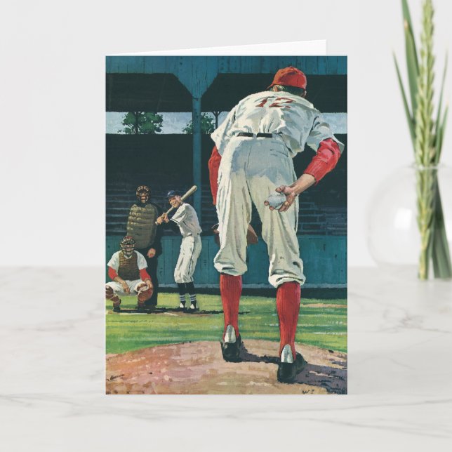 Vintager Baseball-Spieler-Spieler-Spieler-Spieler  Karte (Vorderseite)