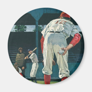 Vintager Baseball-Spieler-Spieler-Spieler-Spieler  Magnet