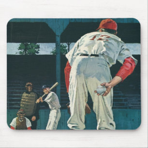 Vintager Baseball-Spieler-Spieler-Spieler-Spieler Mousepad