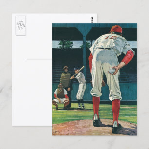 Vintager Baseball-Spieler-Spieler-Spieler-Spieler  Postkarte