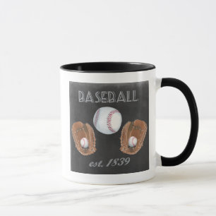 Vintager Baseball-Tafel-Entwurf Tasse