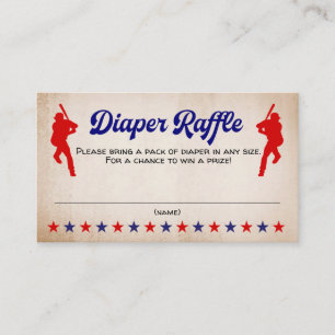 Vintager Baseball, Wickelfalzeinlage Visitenkarte