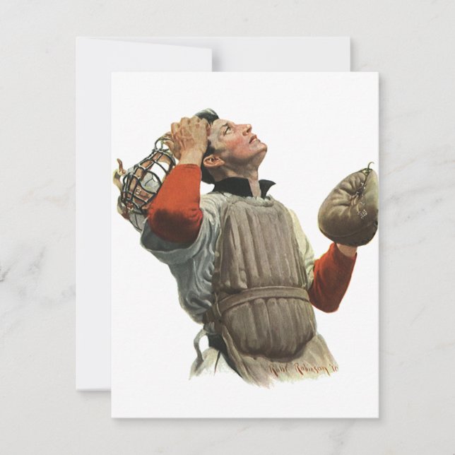 Vintager Baseballspieler, Catcher-Look (Vorderseite)