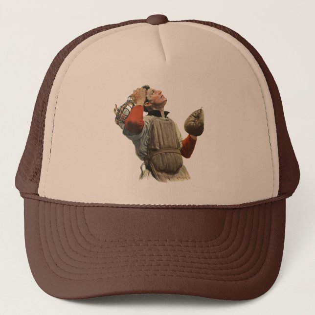Vintager Baseballspieler, Catcher-Look Truckerkappe (Vorderseite)